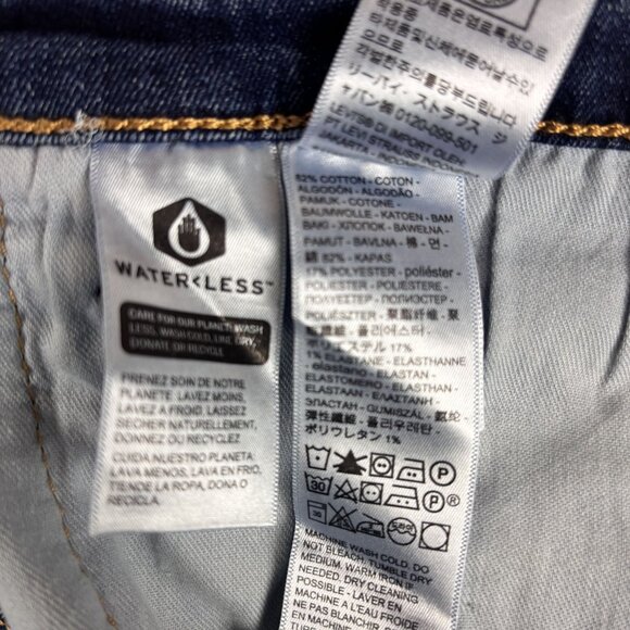 Levis 502 Taper Big & Tall Jeans 46x30 Levis Flex Stretch Denim Mens Classic Fit - Picture 13 of 14